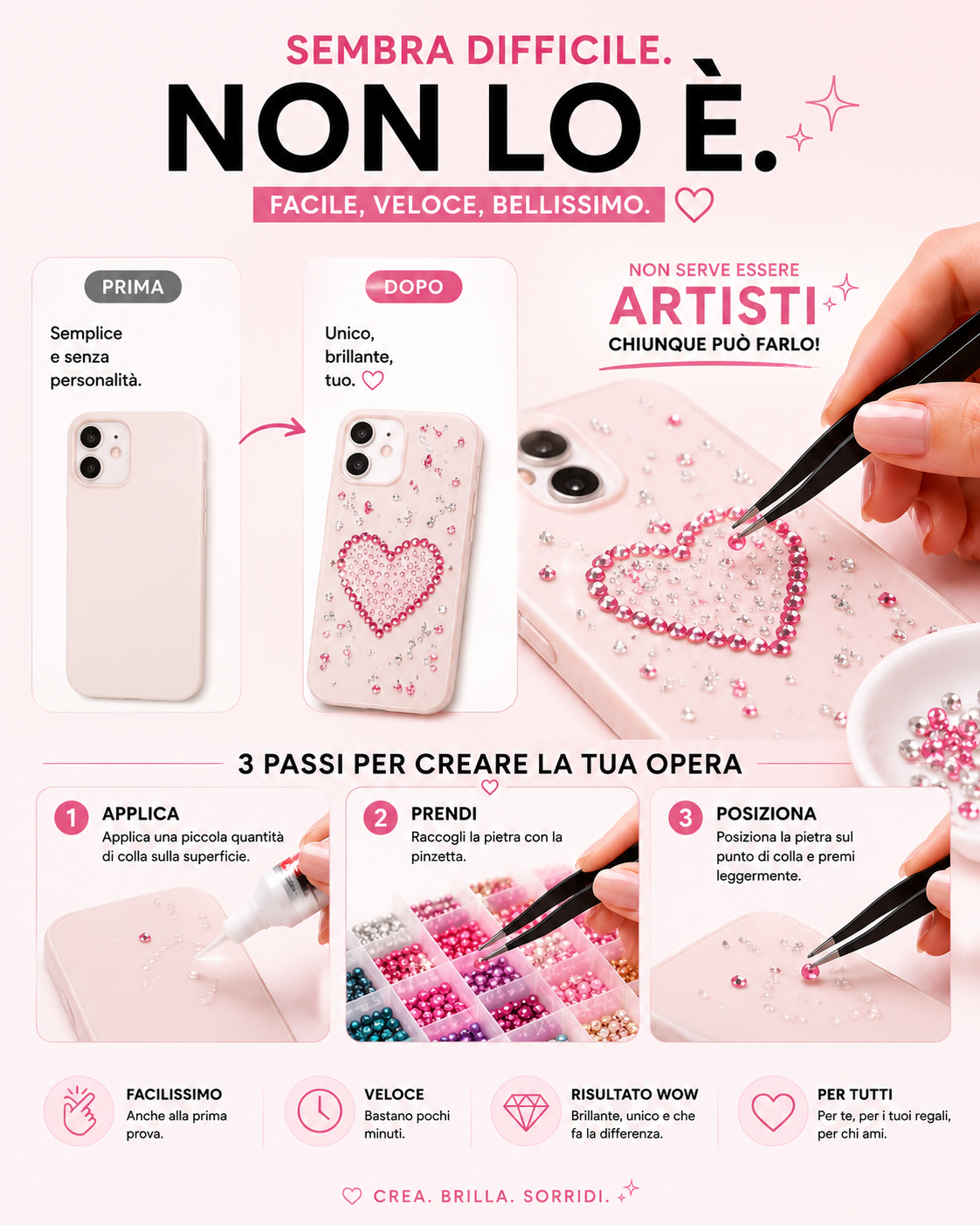 Strassia Set Decorazione Diamanti 32.000 Pezzi