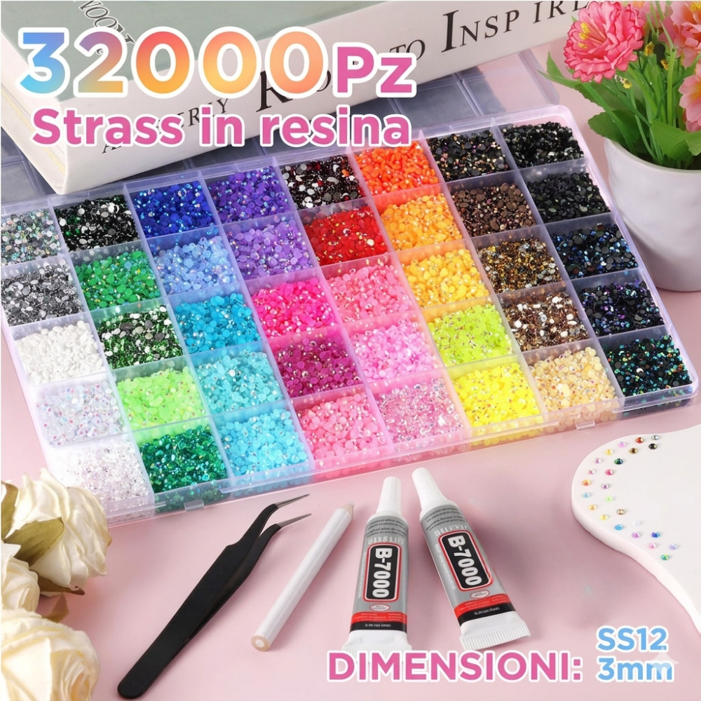 Strassia Set Decorazione Diamanti 32.000 Pezzi