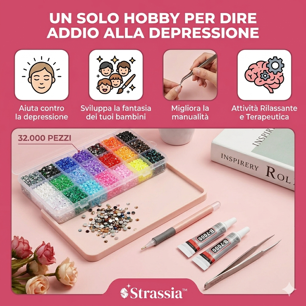 Strassia Set Decorazione Diamanti 32.000 Pezzi
